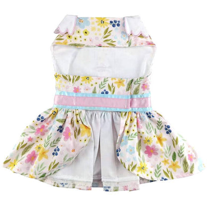 Pastel Meadow Dog Dress with Matching Leash SALE 50% OFF!