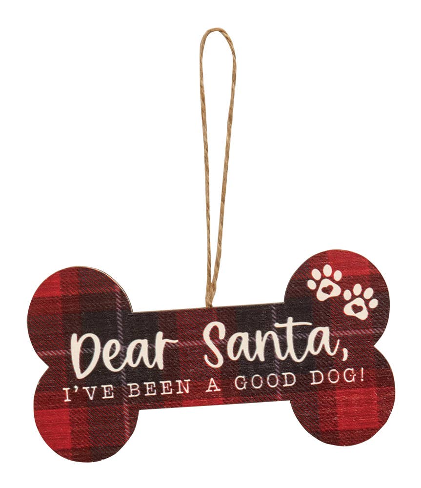 We Woof You A Merry Christmas Bone Ornament, Set of 4