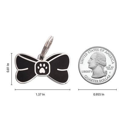 Bowtie Pet ID Tag Free Engraving Included