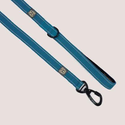 NANDOG Anti-Push Sport Dog Leash With Neoprene Handle - BLUE