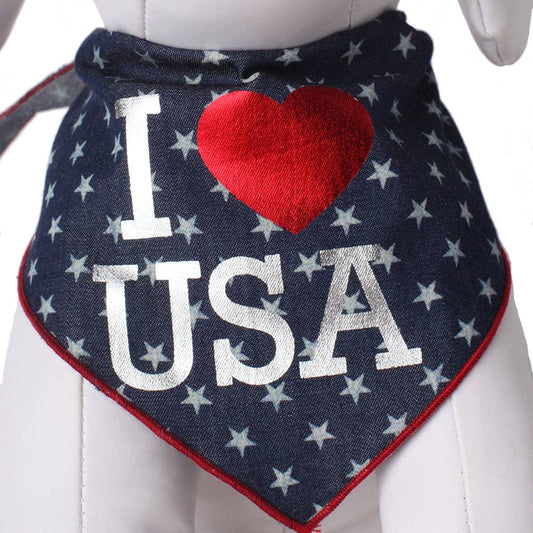 USA on Denim Bandana
