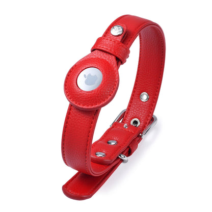 Silver-Powered Freshness Microfiber Vegan Leather AirTag Dog Collar