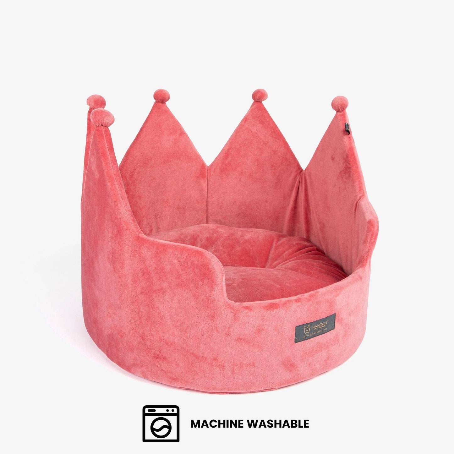 Nandog Crown Dog & Cat Fun Bed Prive Collection - Royal Pink