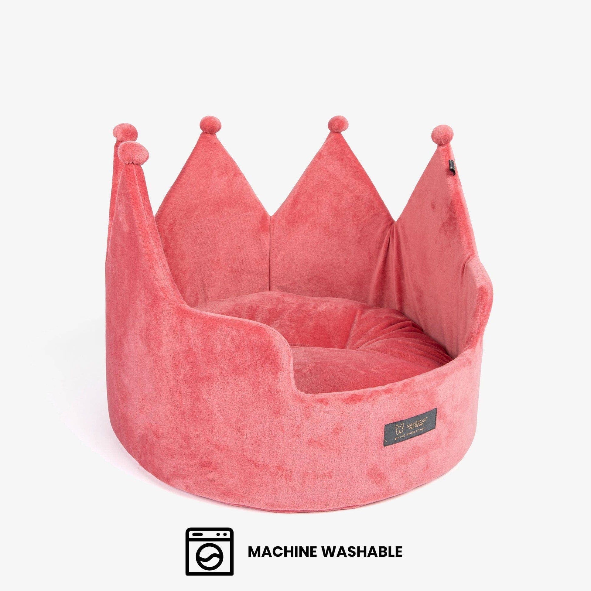 Nandog Crown Dog & Cat Fun Bed Prive Collection - Royal Pink