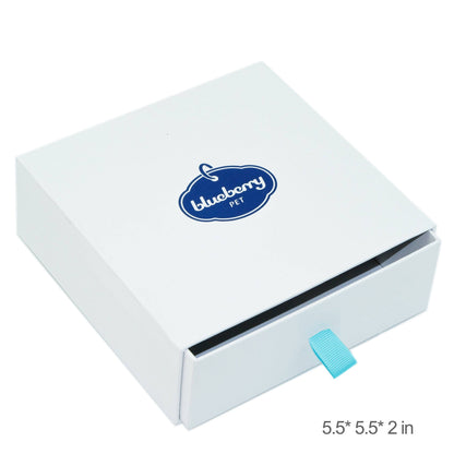 White  Leather Leash Western Style with Embroidery and Pearl Studs