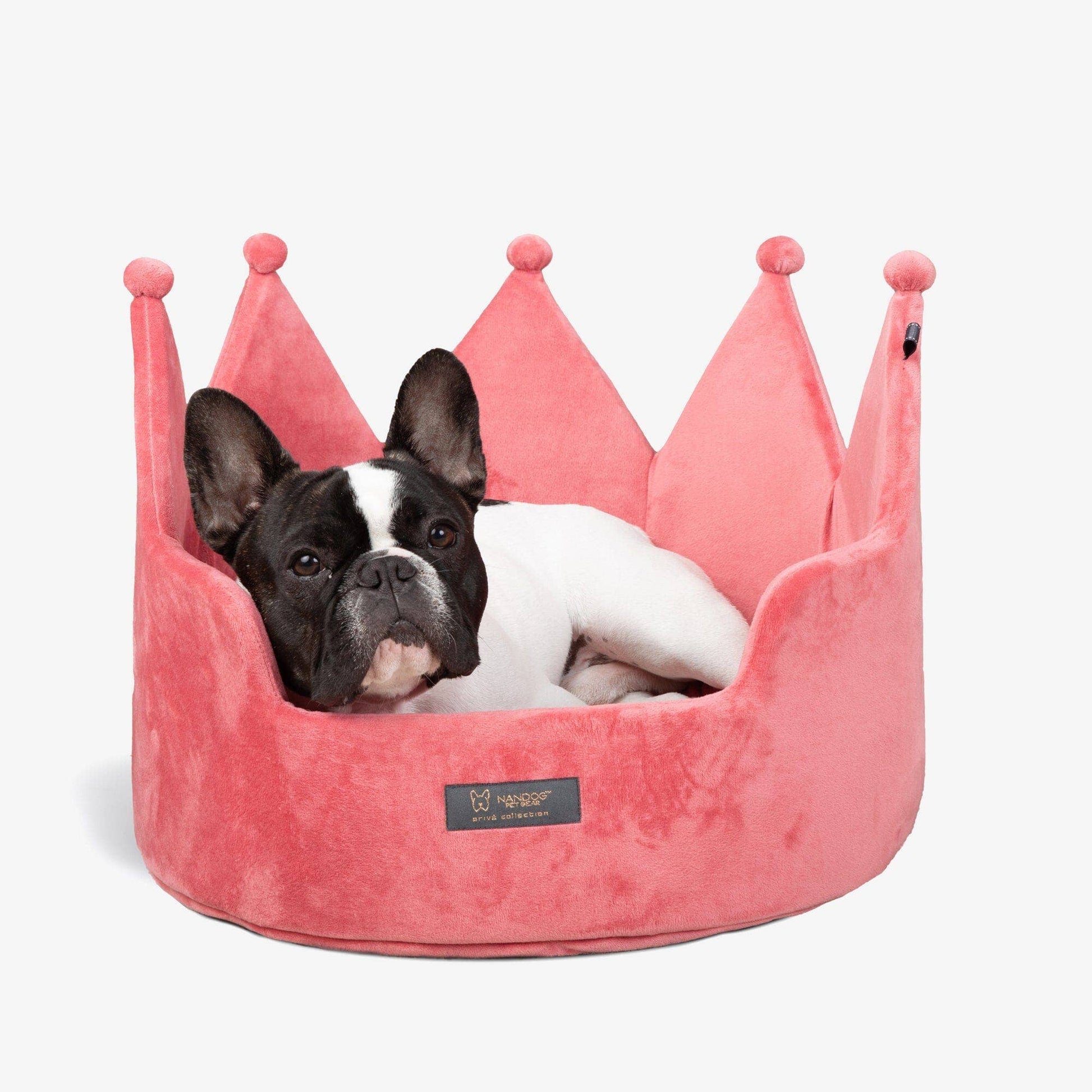 Nandog Crown Dog & Cat Fun Bed Prive Collection - Royal Pink