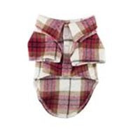 Cozy Red White Plaid Flannel Dog Shirt