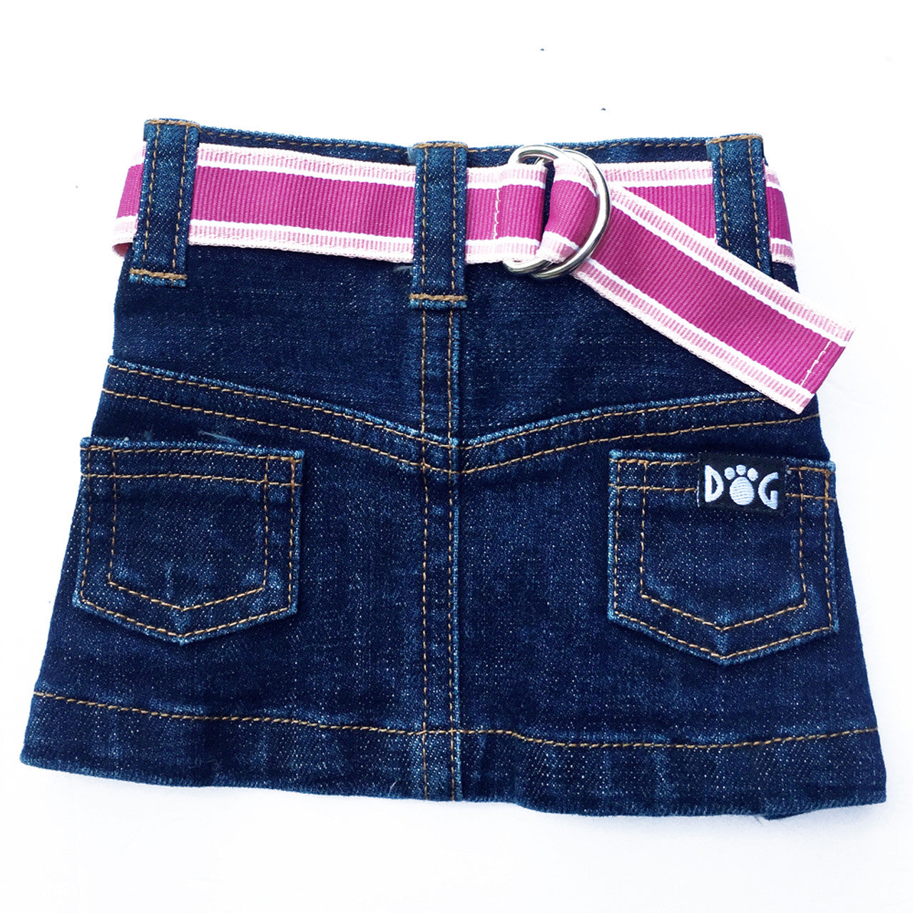 Adjustable Jane Denim Dog Skirt Belts: D-Ring & Bow Styles, Vibrant Colors