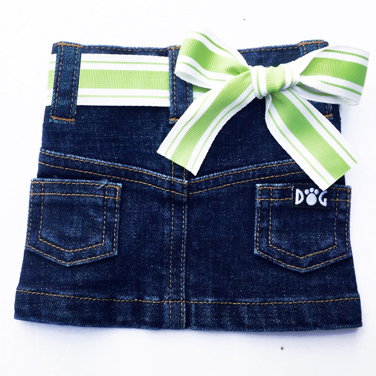 Adjustable Jane Denim Dog Skirt Belts: D-Ring & Bow Styles, Vibrant Colors