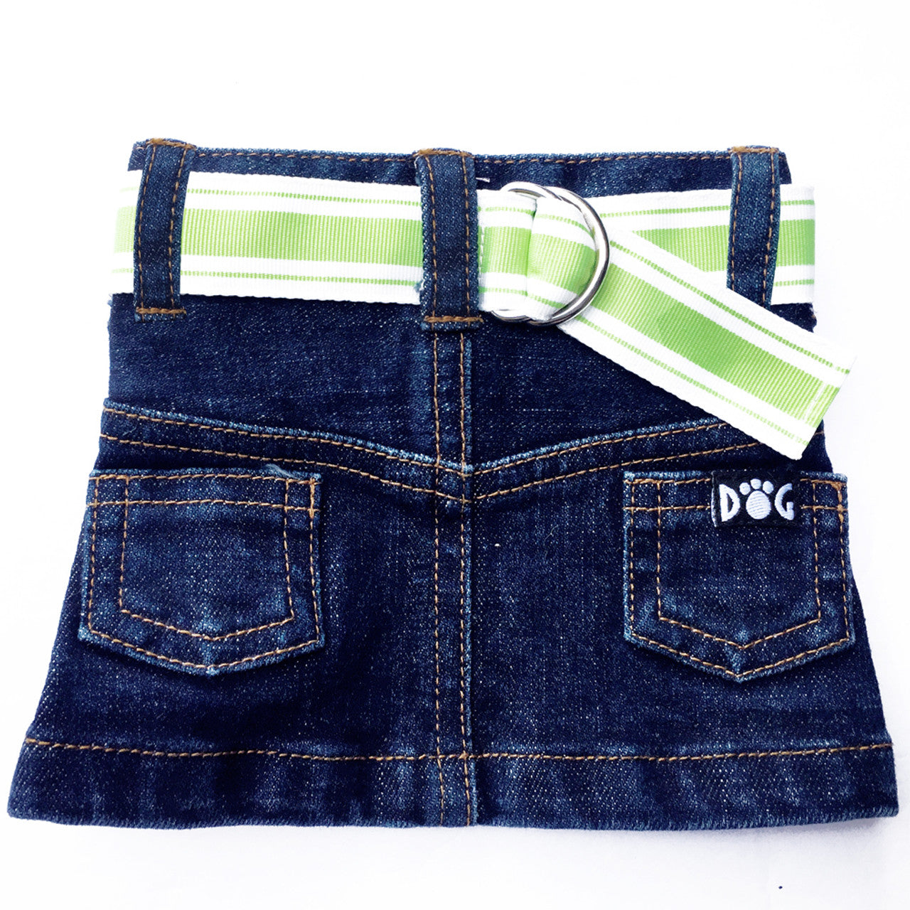 Adjustable Jane Denim Dog Skirt Belts: D-Ring & Bow Styles, Vibrant Colors