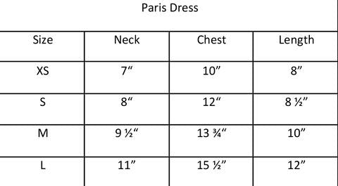 Elegant Paris Dog Dress: 100% Cotton, Eiffel Tower, Crochet Purse Accessory