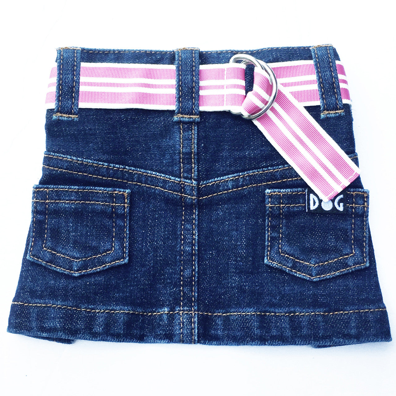 Adjustable Jane Denim Dog Skirt Belts: D-Ring & Bow Styles, Vibrant Colors