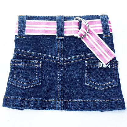 Adjustable Jane Denim Dog Skirt Belts: D-Ring & Bow Styles, Vibrant Colors