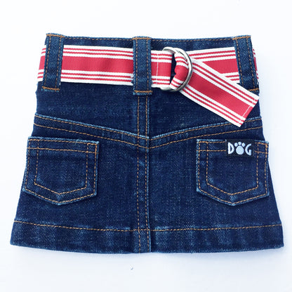 Adjustable Jane Denim Dog Skirt Belts: D-Ring & Bow Styles, Vibrant Colors