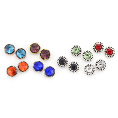 Vibrant Aqua Genuine Leather Dog Collar with Rainbow Paw Studs for Pride