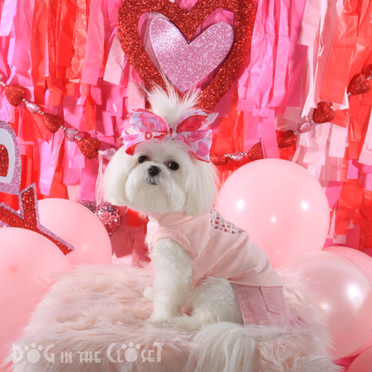 Adorable Pink Jane Denim Dog Skirt, Velcro Closure, Perfect for Stylish Pups