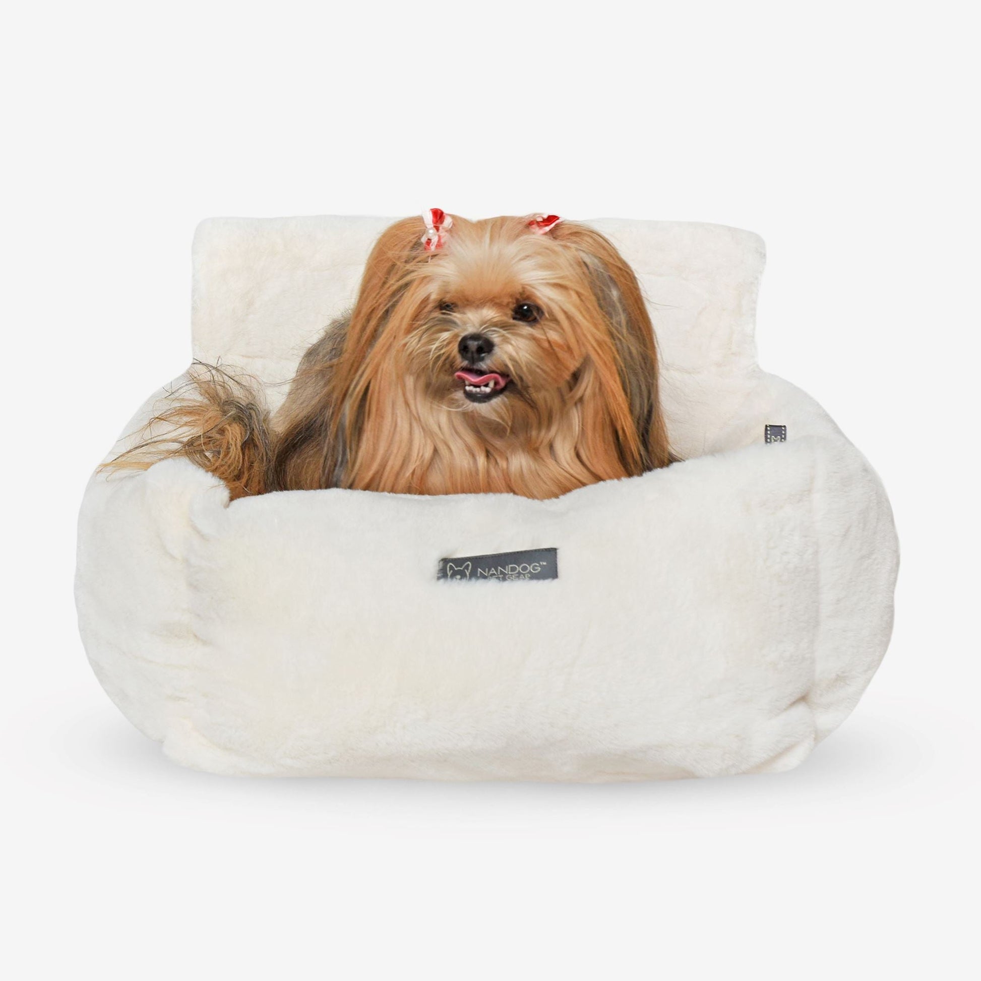 Cozy Cloud Pet Car Seat: Secure, Plush, Travel Booster for Small Dogs