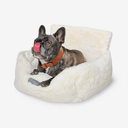 Cozy Cloud Pet Car Seat: Secure, Plush, Travel Booster for Small Dogs