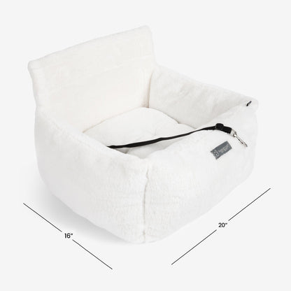 Cozy Cloud Pet Car Seat: Secure, Plush, Travel Booster for Small Dogs