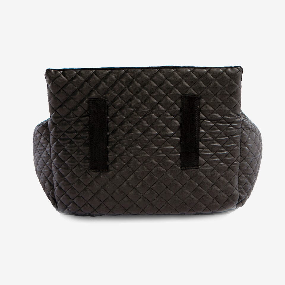 Luxury Vegan Leather Dog Car Seat Bed: Secure, Plush Comfort for Pets