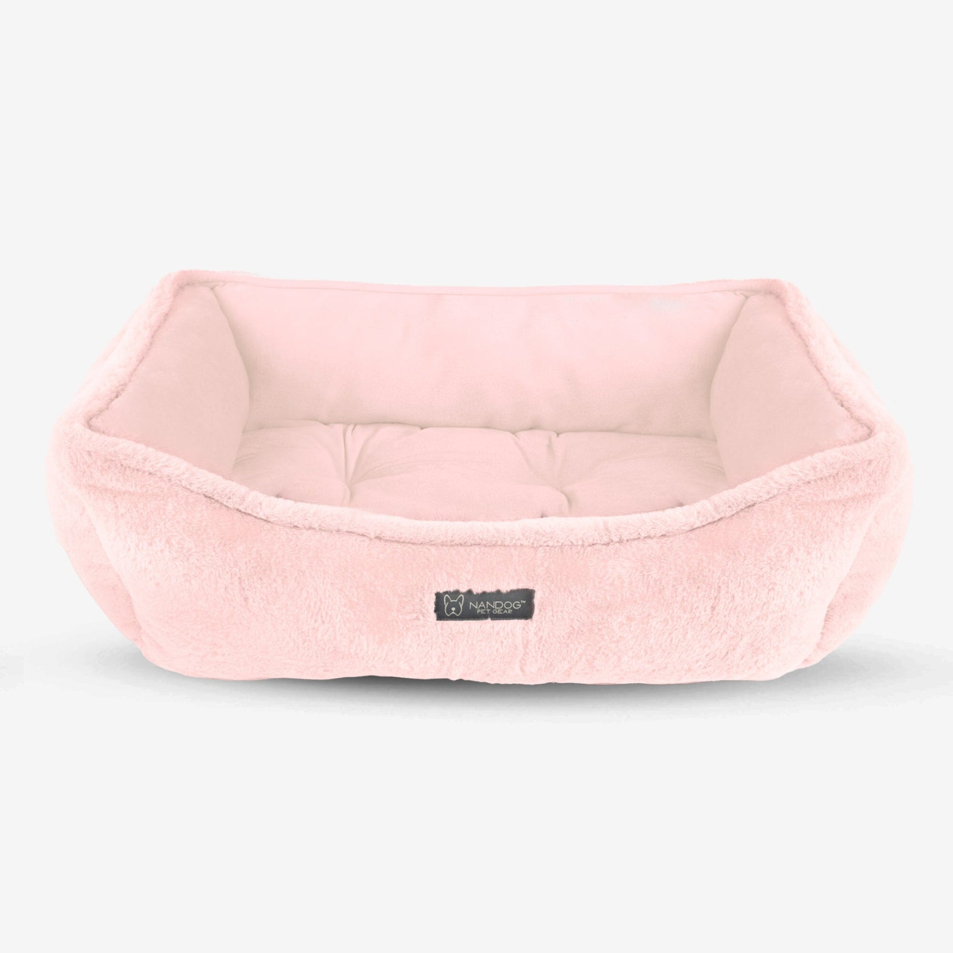 Luxurious Reversible Cloud Pet Bed: Soft Blush Pink, Durable, All Sizes