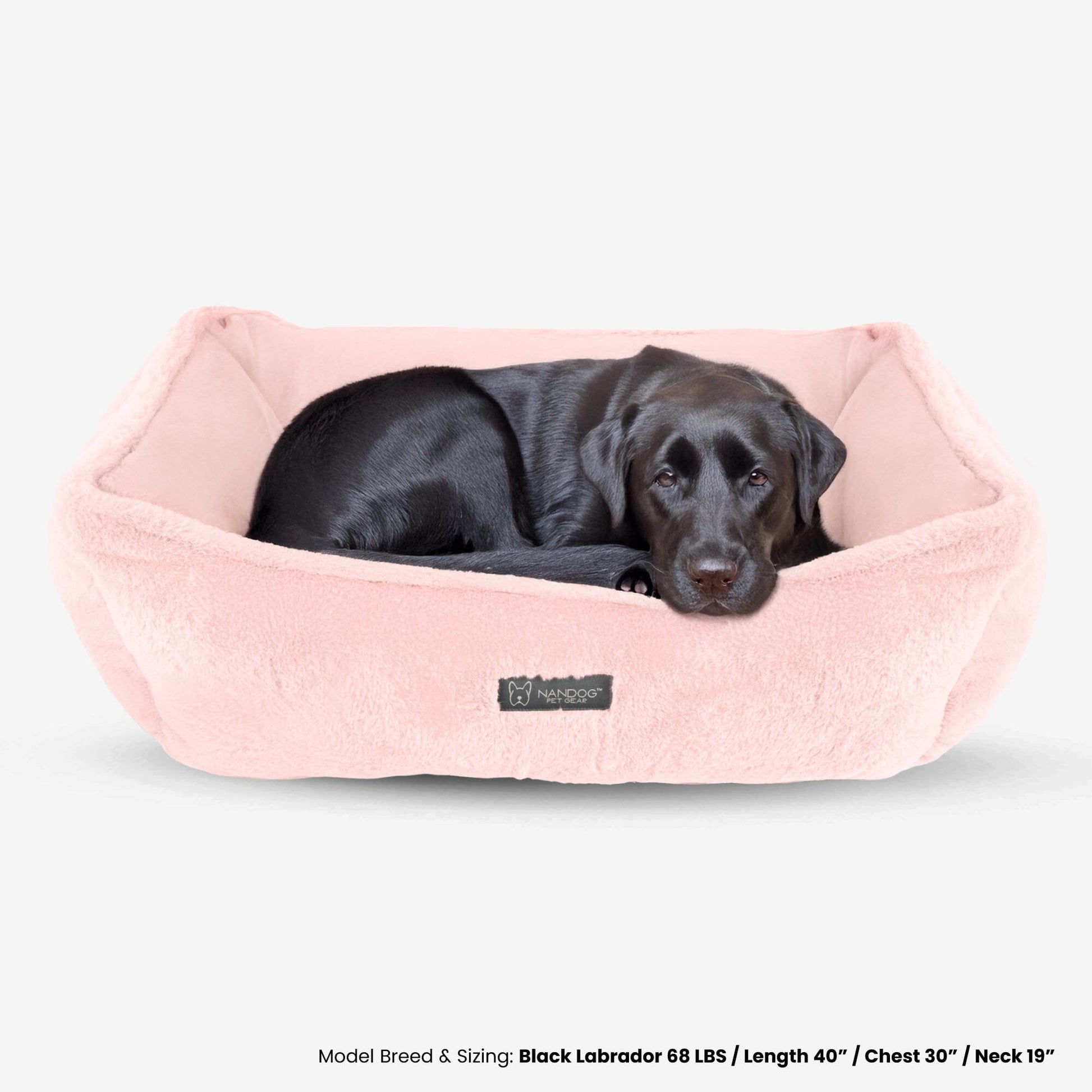 Luxurious Reversible Cloud Pet Bed: Soft Blush Pink, Durable, All Sizes